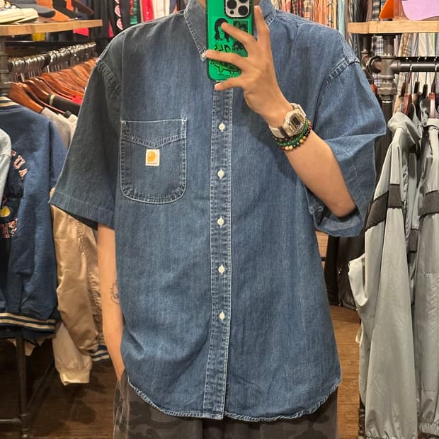 [HI] 칼하트 반팔 데님셔츠