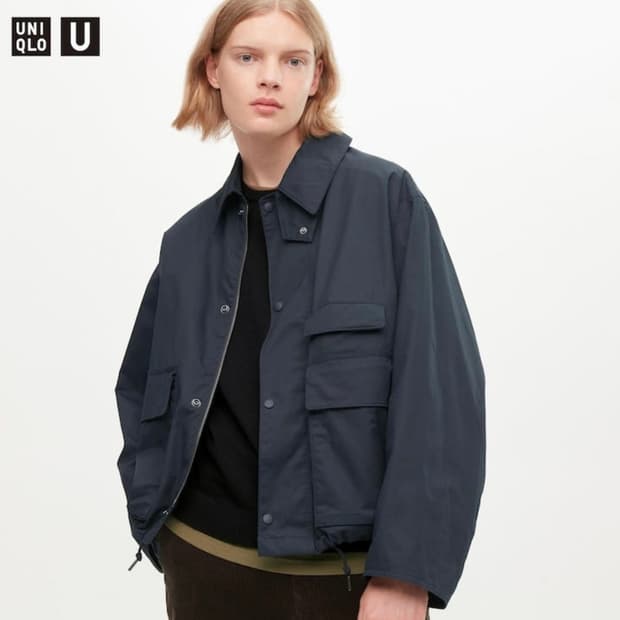 유니클로u 22fw 유틸리티 쇼트 블루종