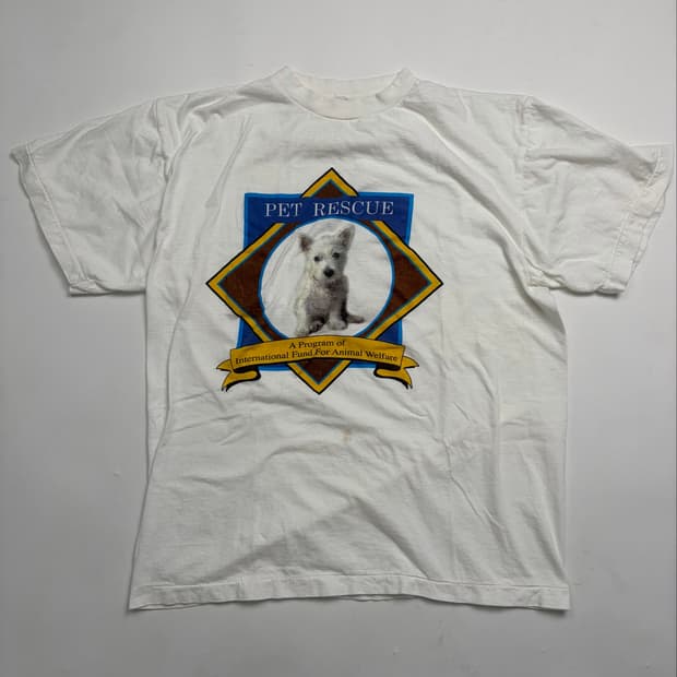 90s Pet Rescue Tee (white)