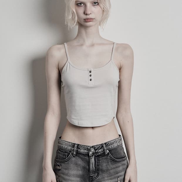 보헤미안서울 soft button sleeveless (beige)