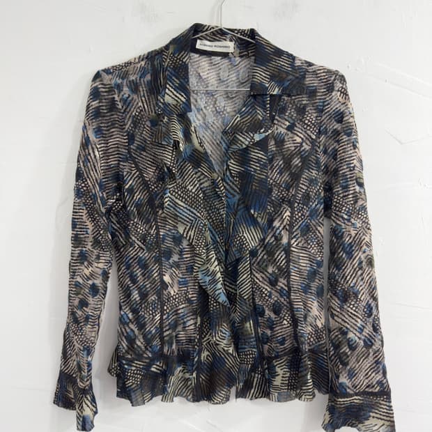 hiroko koshino mesh blouse