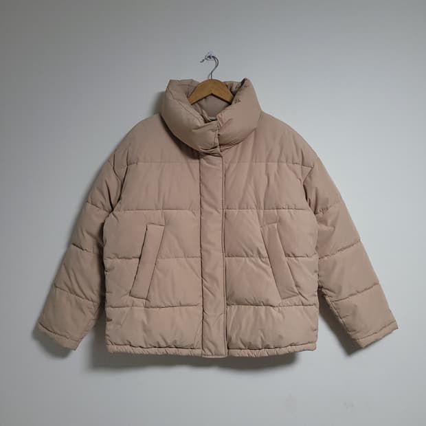 (L) SPAO 스파오 베이지 숏 패딩 점퍼