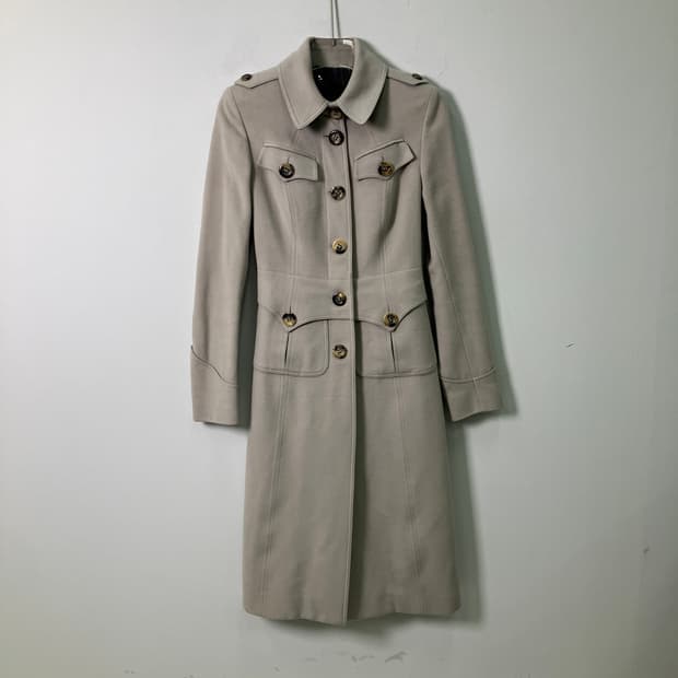 버버리 캐시미어 롱 트렌치 코트 38