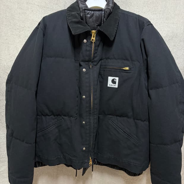 사카이 x 칼하트 SACAI x Carhartt  덕다운자켓 블랙
