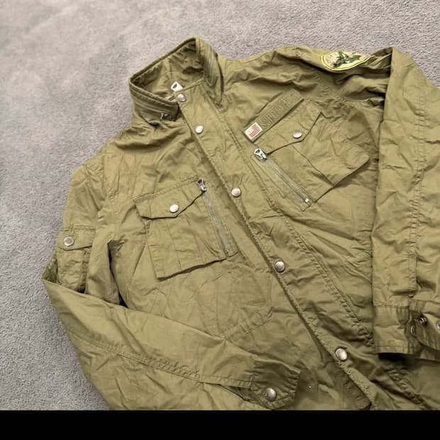 [정품/M] 쇼트 SCHOTT 밀리터리 자켓 카키 c1