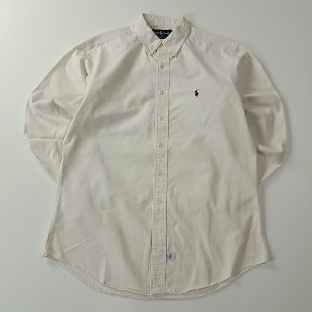 CJ327 L 폴로 90s 미국판 오프화이트 셔츠 남방