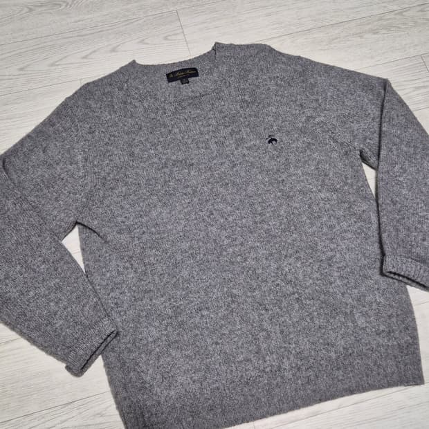 브룩스브라더스 셔틀랜드 브러쉬드 울 로고 스웨터