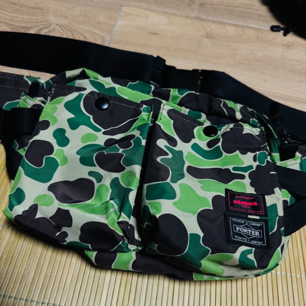 PORTER x atmos 카모 힙색