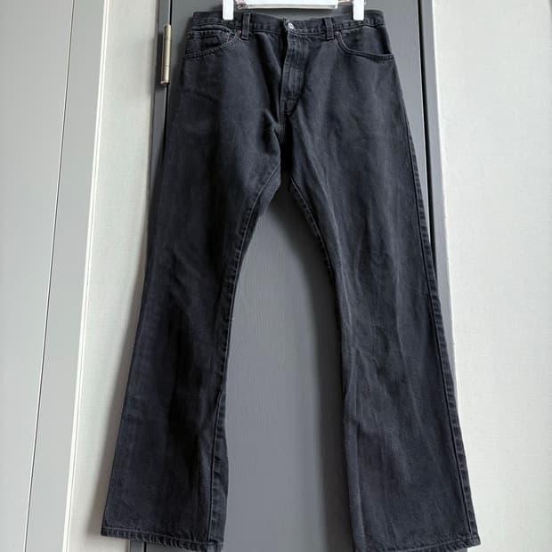 (34x32) 00s 리바이스 517 부츠컷 블랙진