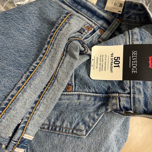리바이스 501 '93 스트레이트핏 셀비지 청바지