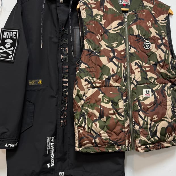 AAPE BY *A BATHING APE®  카모 투인원 파카 재킷 L