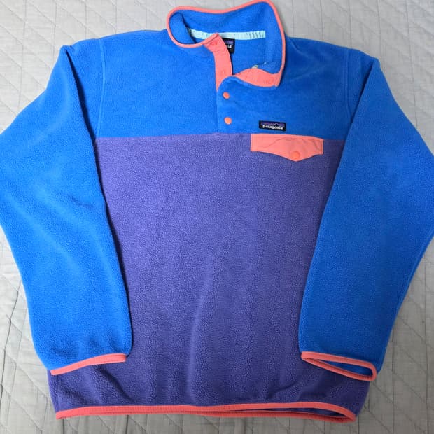 [L] 빈티지 파타고니아 신칠라 플리스 스냅 풀오버 블루/퍼플