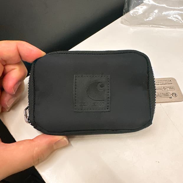 (정품/새상품) CARHARTT 칼하트 공용 블랙 미니 파우치 지갑