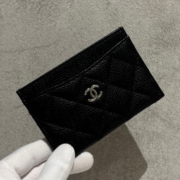 S OS사이즈 샤넬 클래식 캐비어 카드지갑 블랙 (내장칩)