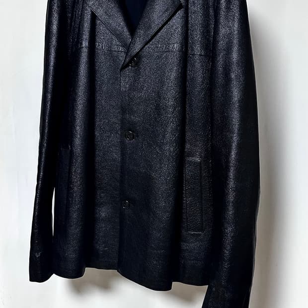 PRADA 90s Full-Grain Leather 3버튼 자켓 