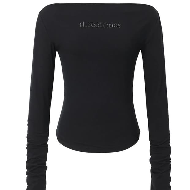 쓰리타임즈 블러쉬 티 블러시 블랙 blush tee threetimes