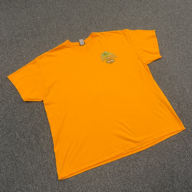 2XL) 할리데이비슨 빈티지 키웨스트 프린팅 반팔 티셔츠