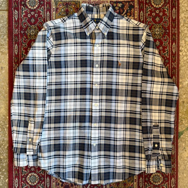 폴로 랄프로렌 클래식 핏 체크 셔츠 [ 100 ]