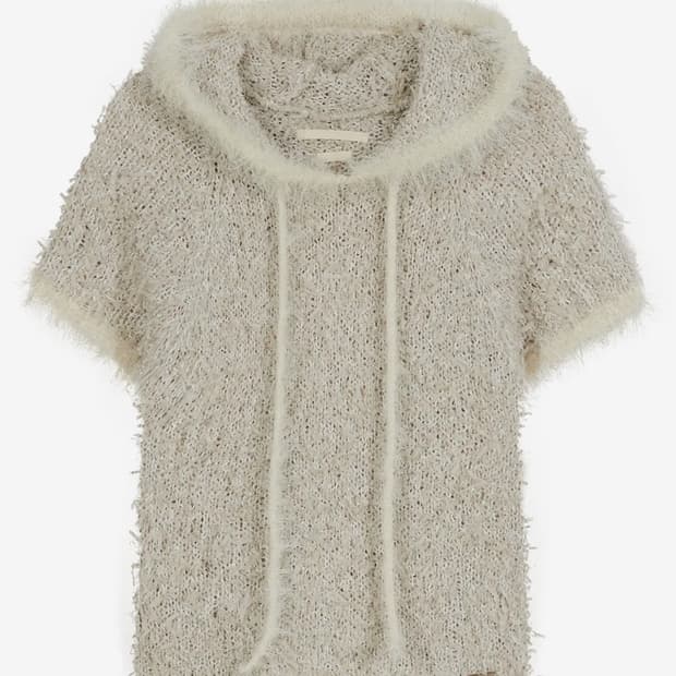 타입서비스 Fuzzy Knitted Hoodie [Gray]