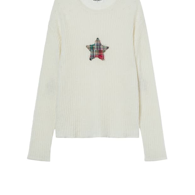 aeae / sheer applique kint (ivory)