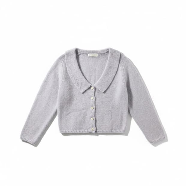 riette 리에뜨 라벤더 알파카 크롭 가디건