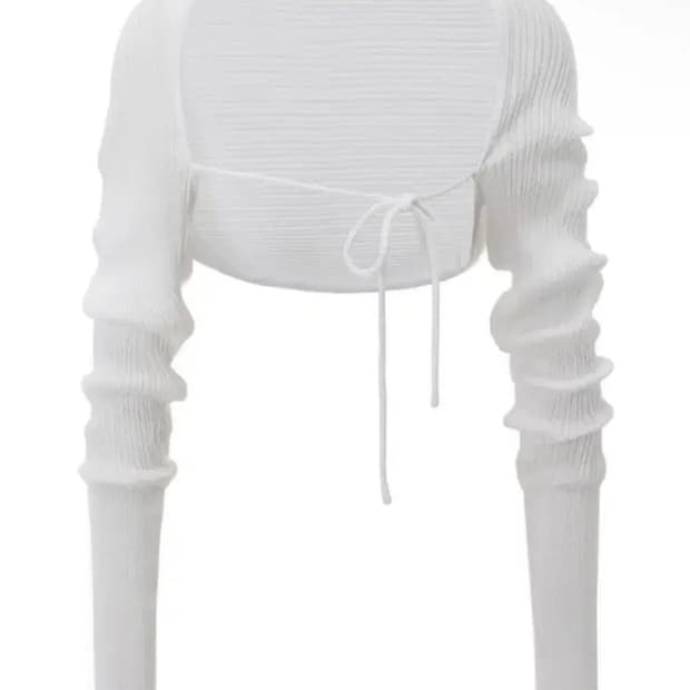 쓰리타임즈 쓰탐 릿볼레로 가디건 화이트