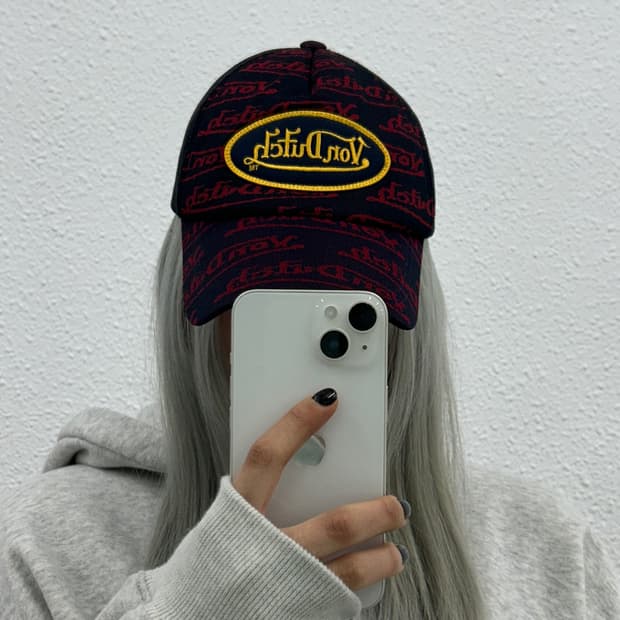 본더치 y2k 레터링 네이비 볼캡