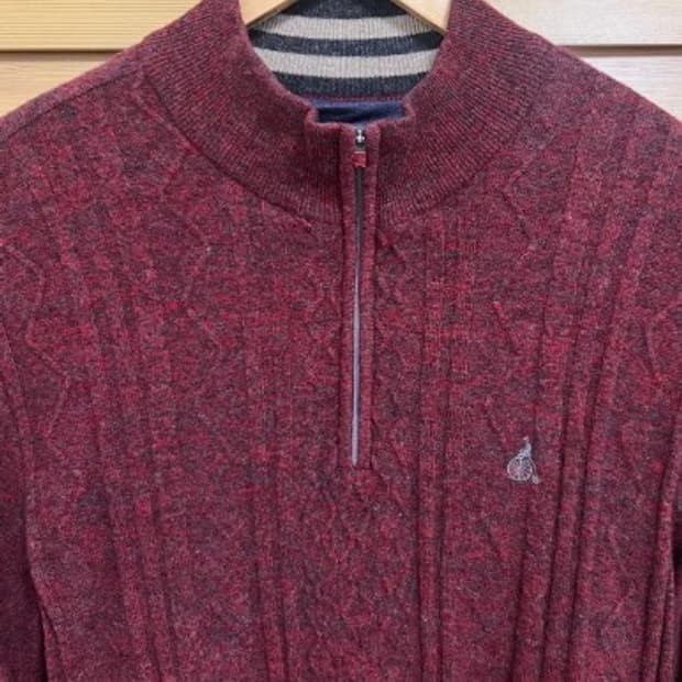 빈폴골프 남성 반집업케이블방풍니트 95