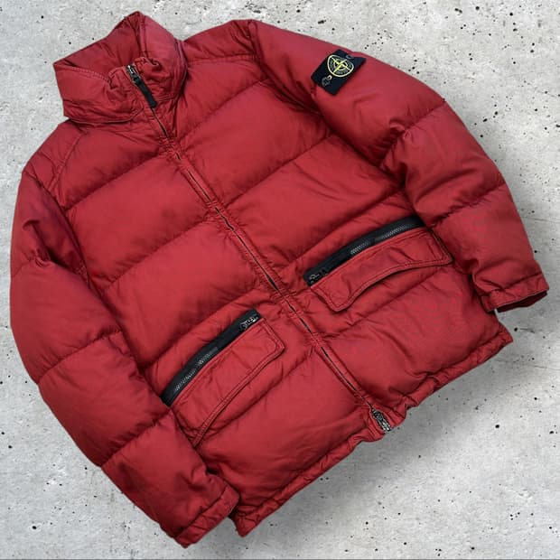 [L] 13ss 스톤아일랜드 thermo 다운 패딩 버건디 A762