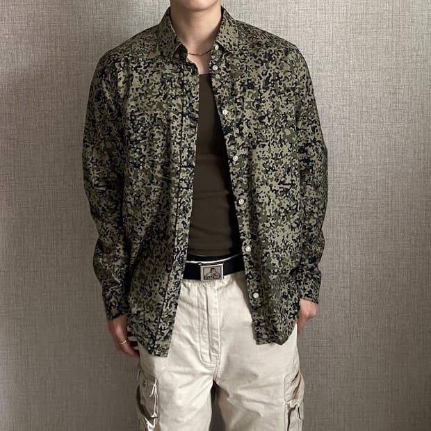 Carhartt wip 카모 플라쥬 밀러터리 셔츠 XL