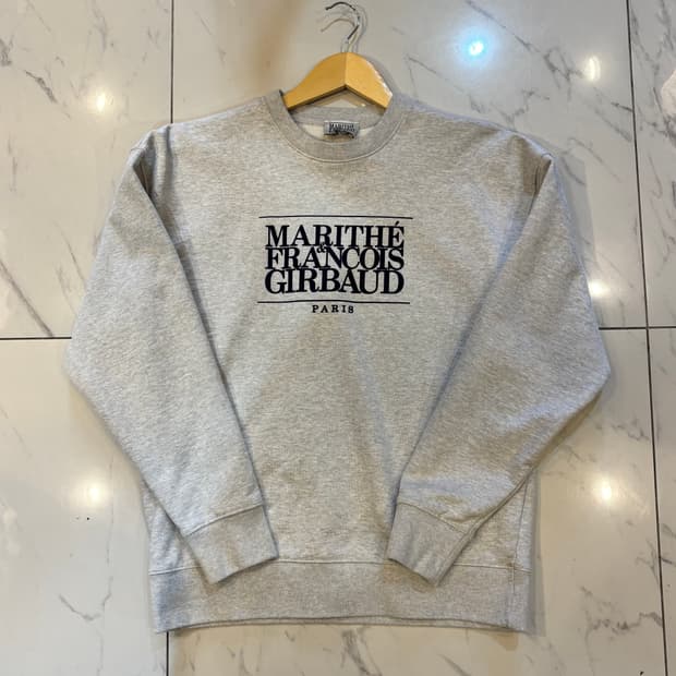 마리떼 프랑소와 저버 로고 맨투맨 라이트그레이