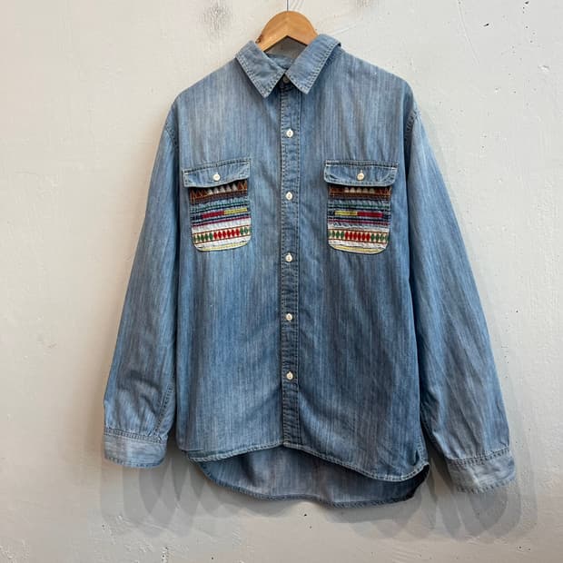 GO SLOW CARAVAN 에스닉 데님 셔츠