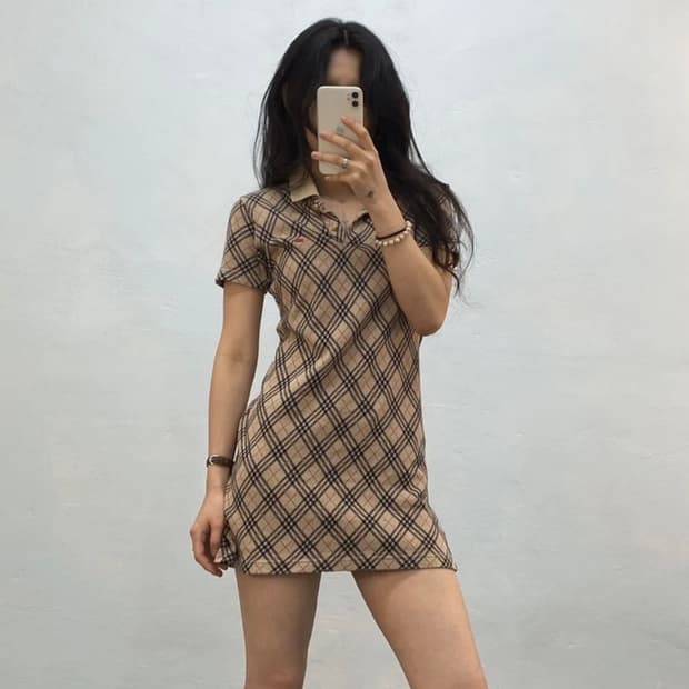 [8519]Burberry beige mini onepiece