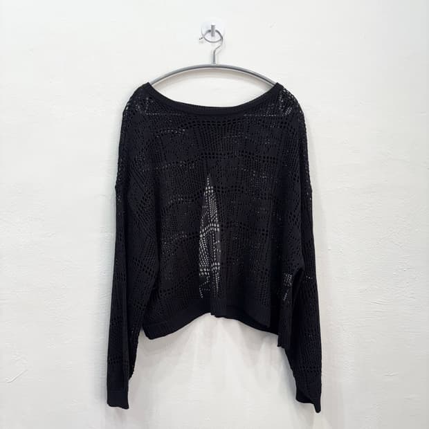 빈티지 그물 니트 탑