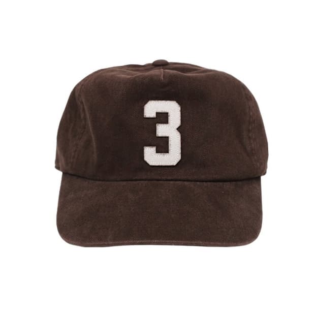 Collect Pieces three 5 panel cap(brown)
