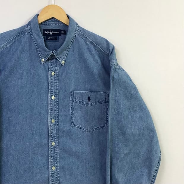 Xxl 폴로 데님 셔츠