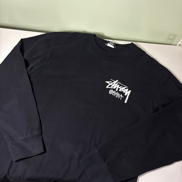 L 스투시 오사카 블랙 롱슬리브