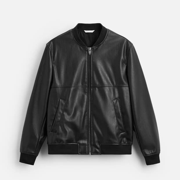 Zara 레더 봄버 자켓 L