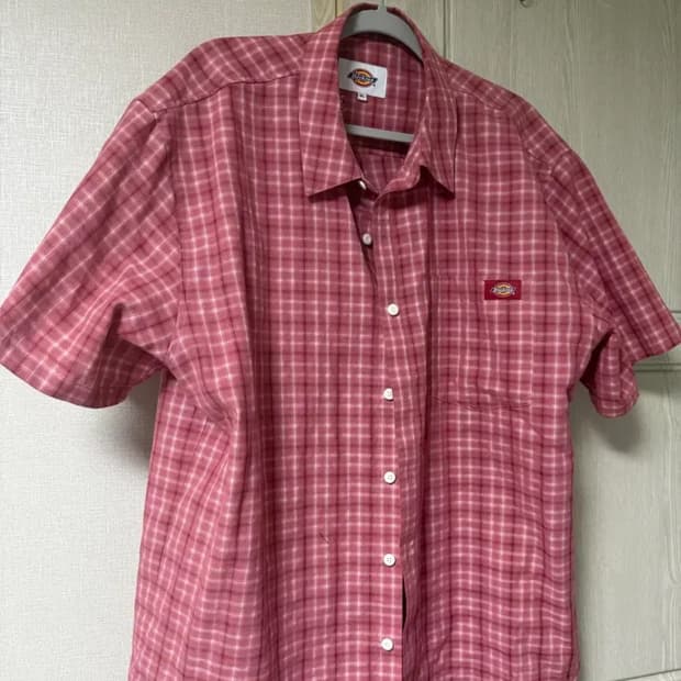 디키즈 플레이드 체크 하프 셔츠 