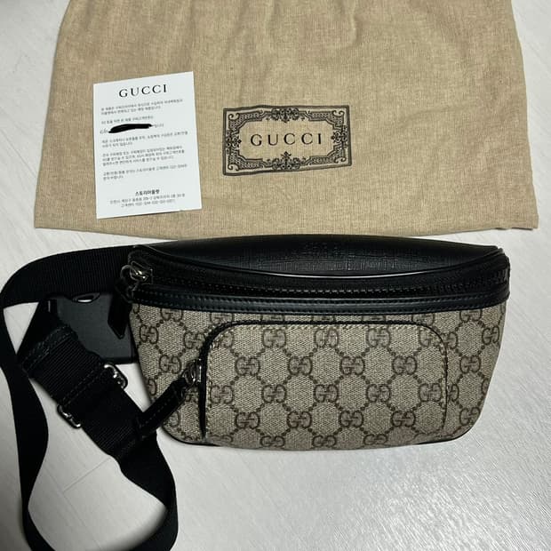정품 새상품 구찌 GG슈프림 벨트백 힙색