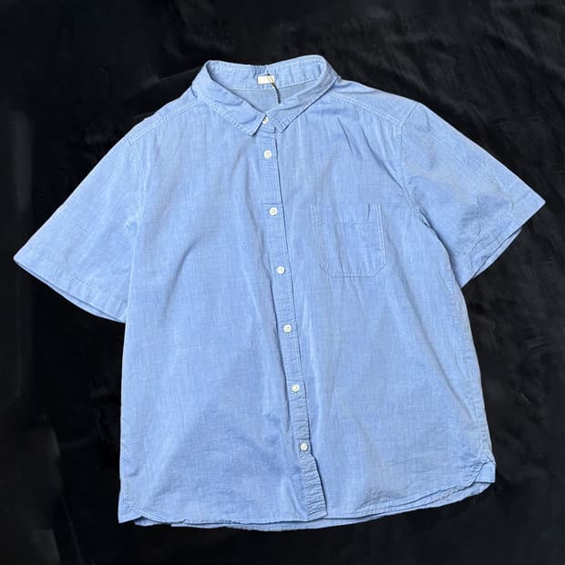 일본빈티지 GU 블루 셔츠