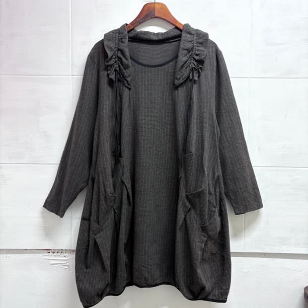 펌킨 스트라이프 벌룬 모리걸 원피스 (JPN)