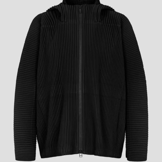 옴므플리세 오버 후드 집업