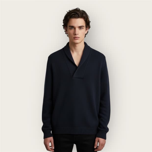 .52/ 질샌더 숄카라 리브스웻 니트