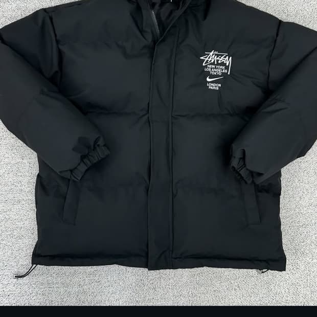 나이키X스투시 블랙 패딩