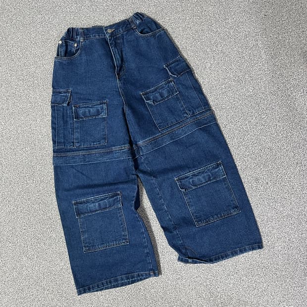 LANE 데님 카고 팬츠