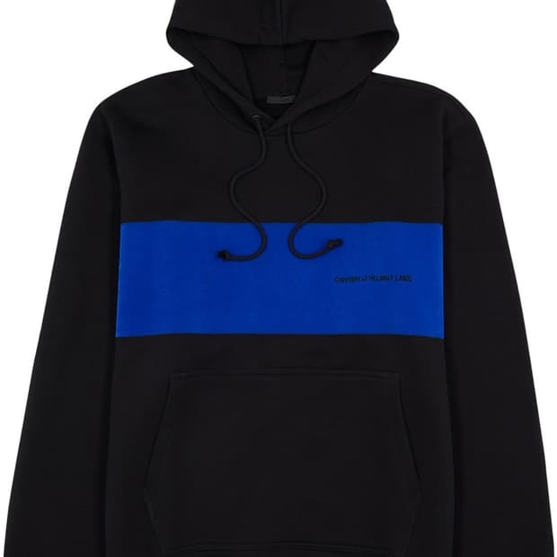 HELMUT LANG 헬무트랭 플로크 로고 후드