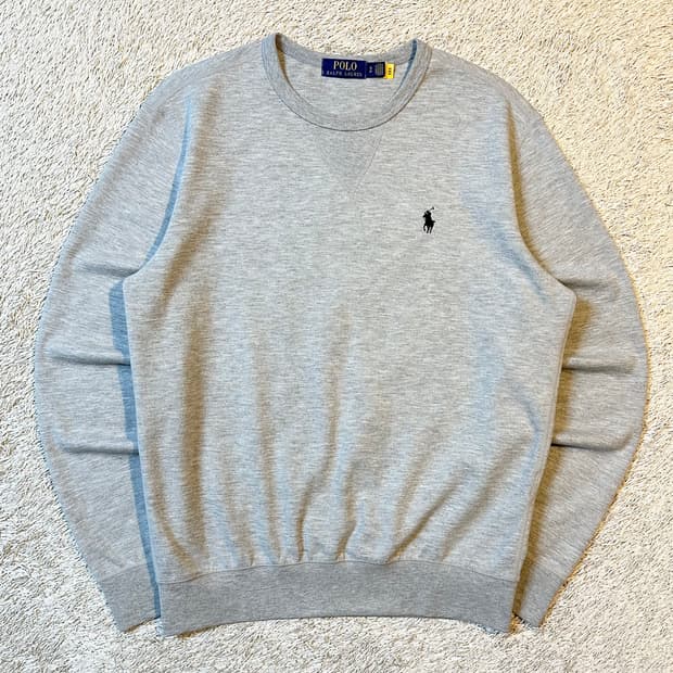 폴로 랄프로렌 신형 QR 블랙포니 플리스 맨투맨 그레이