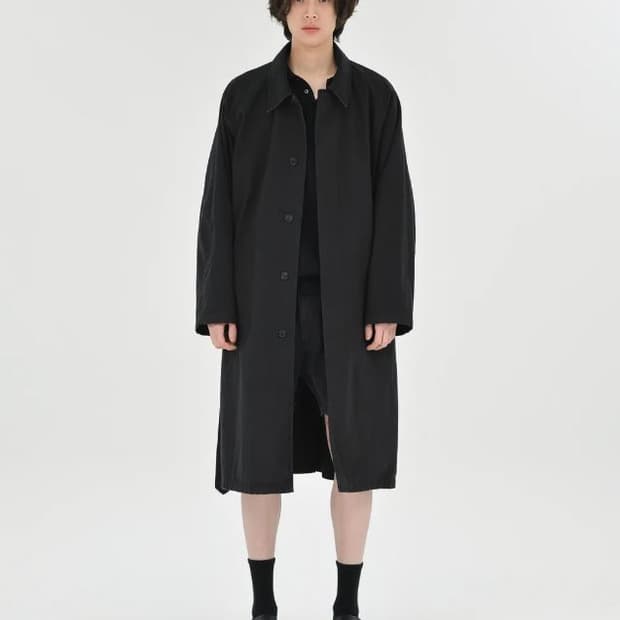 브라운야드 워시드 트렌치 코트 워시드블랙