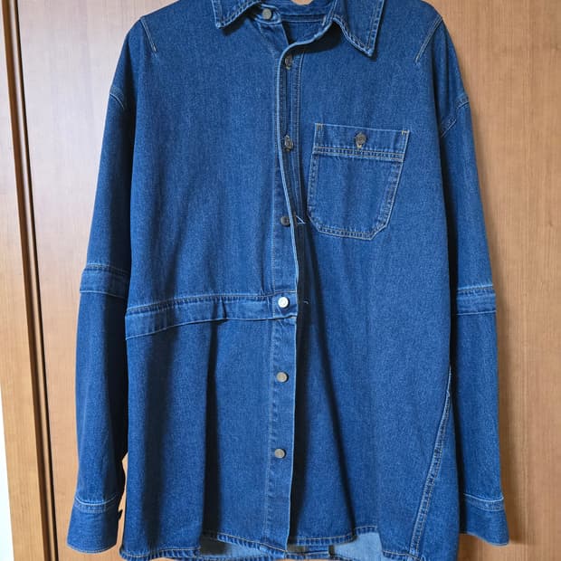 송지오 어시메트릭디터쳐블 데님자켓